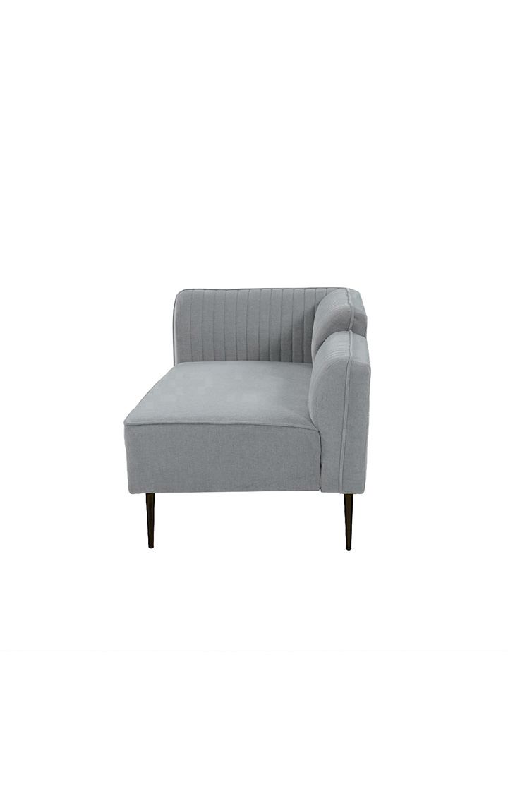 neudot Diva LHS Sofa Chaise Lounger with Black Legs for Living Room|Bedroom|2 Person Sofa|Diwan|Premium Fabric | Solid Wood Frame|2 Seater (Colour : Misty Grey (DIY))