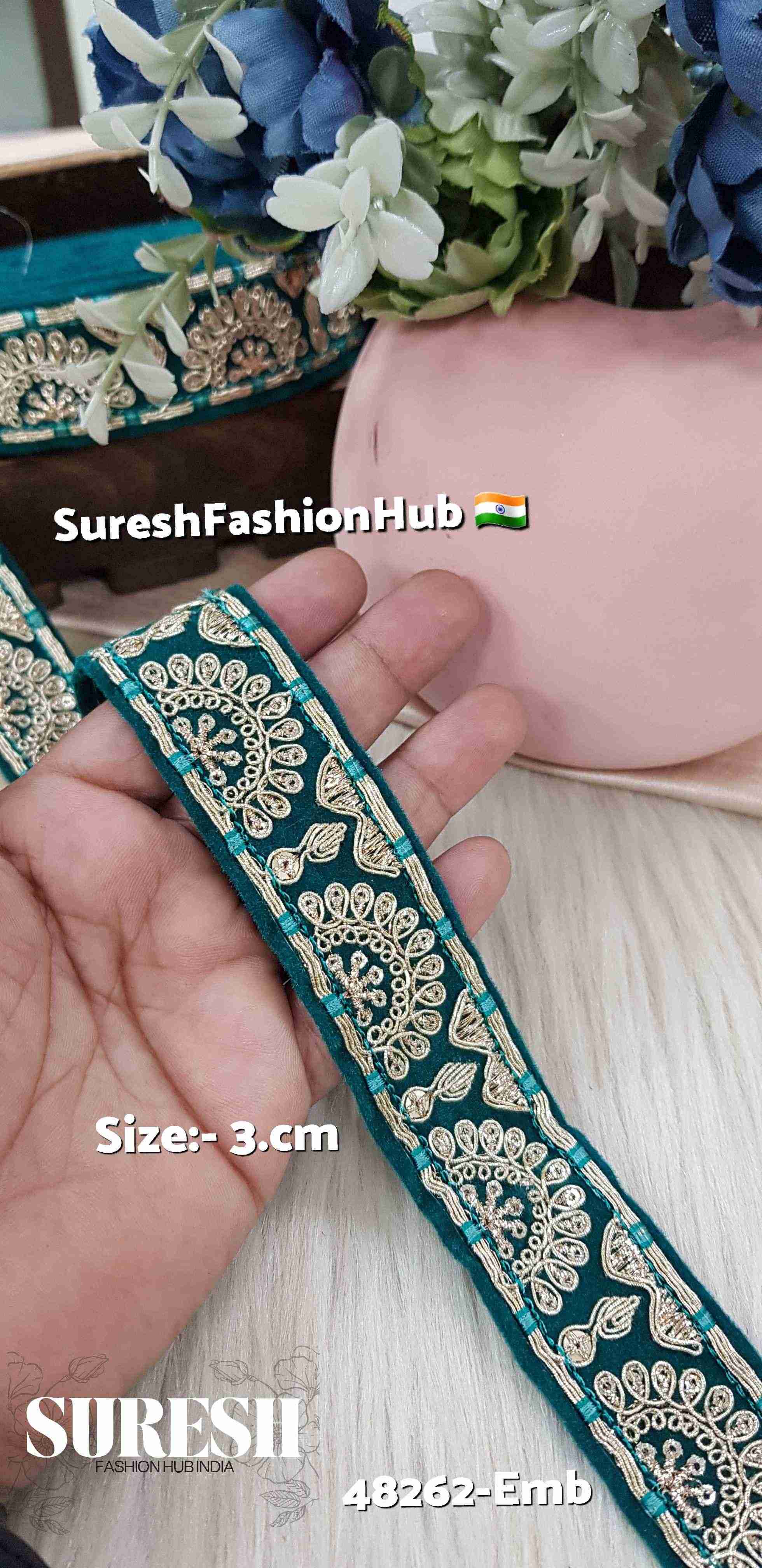 Rama Embroidery Velvet Lace