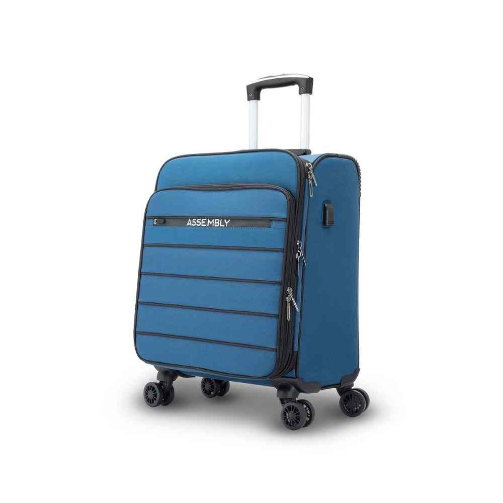 Blue Small Cabin Luggage/Trolley Bag (Free Packing Aids)