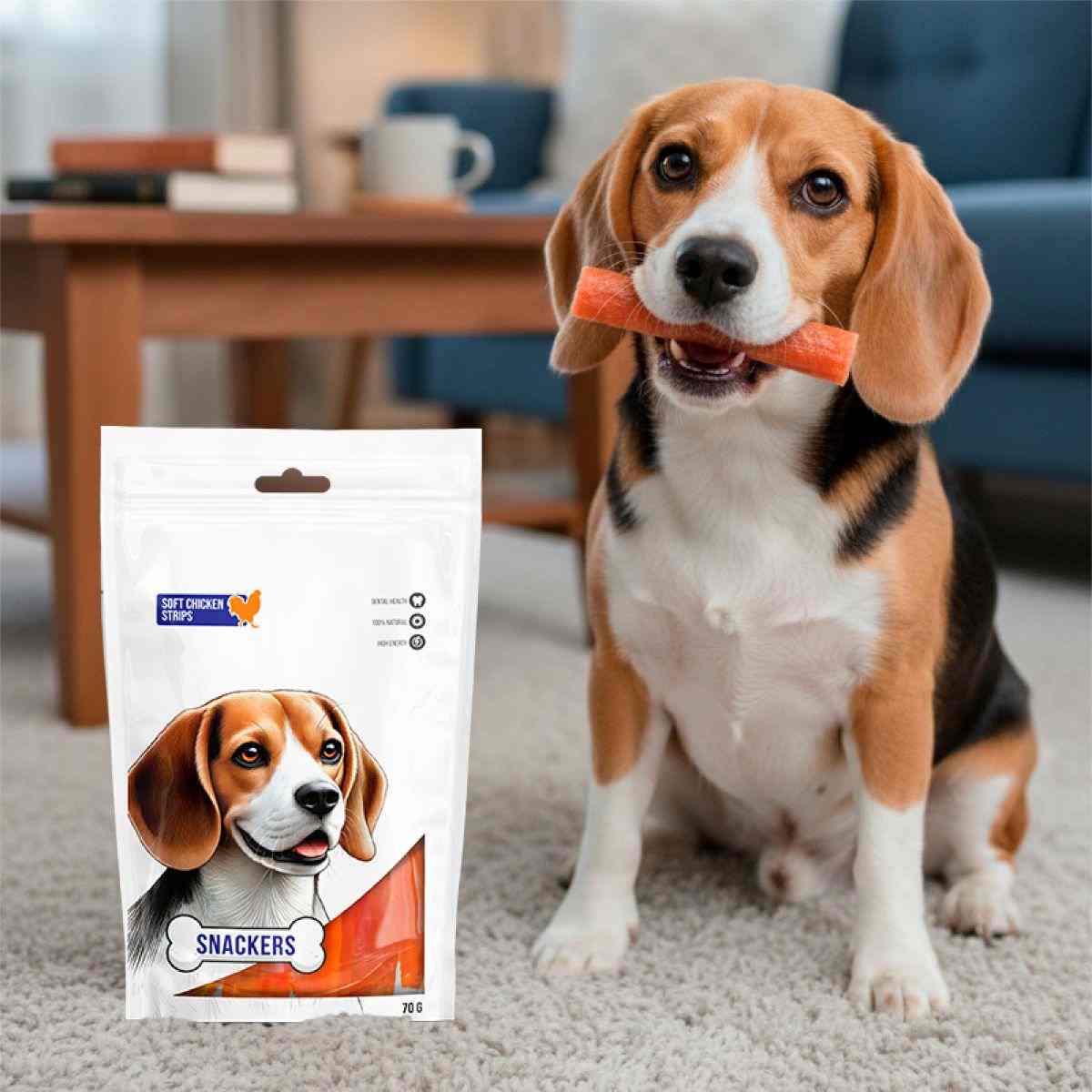 Snackers Soft Chicken Strips Dog Treats 70g