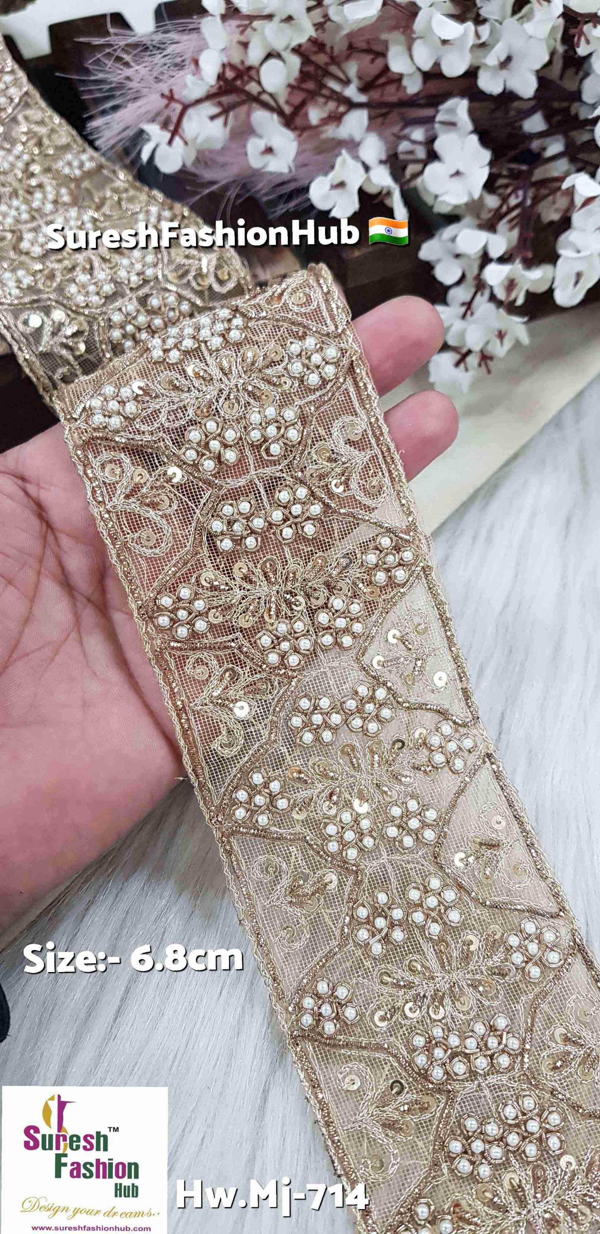 Golden Bloom Handmade Matt Lace