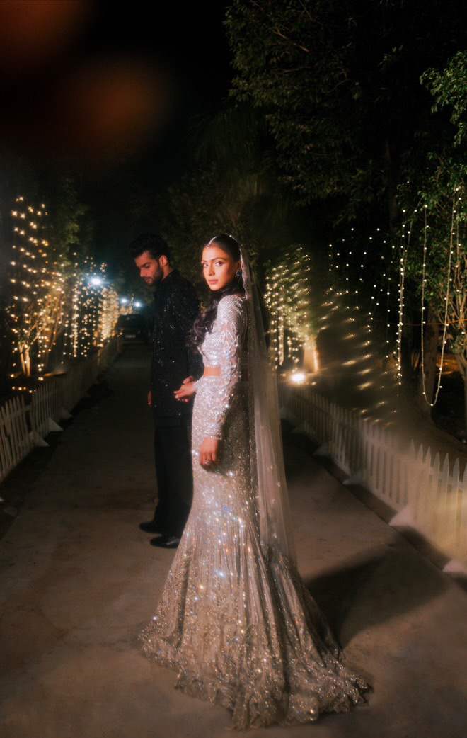 Silver Serena Fishcut Lehenga