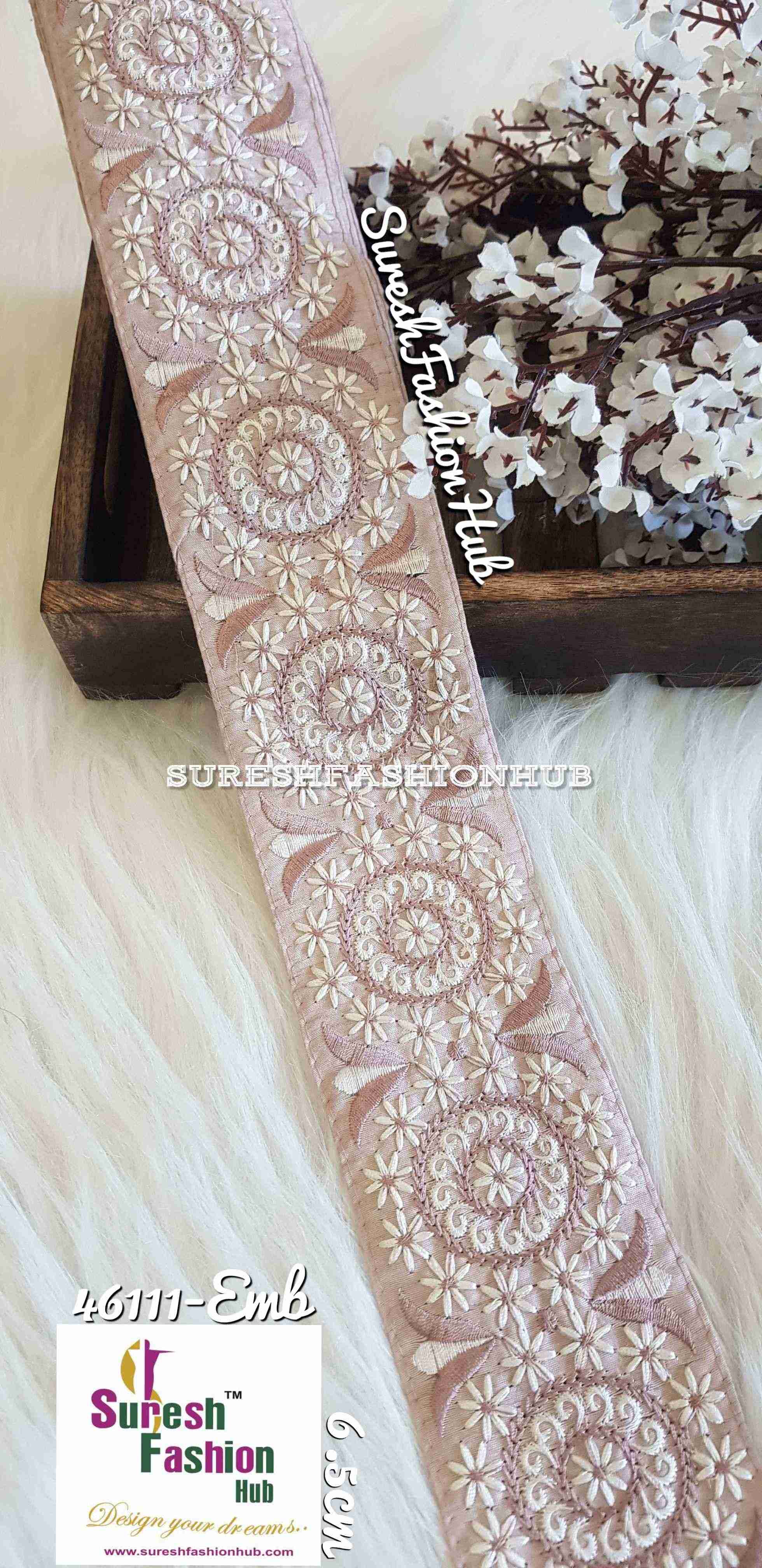 Creative Thread Works  Lilac  Base Embroidered Trim