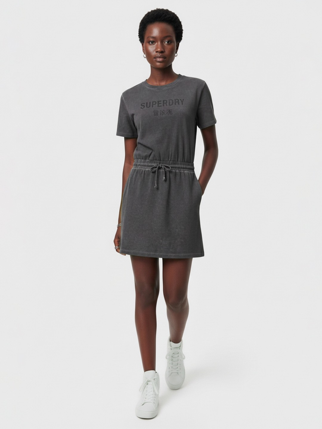 VINTAGE EFFECT TSHIRT DRESS