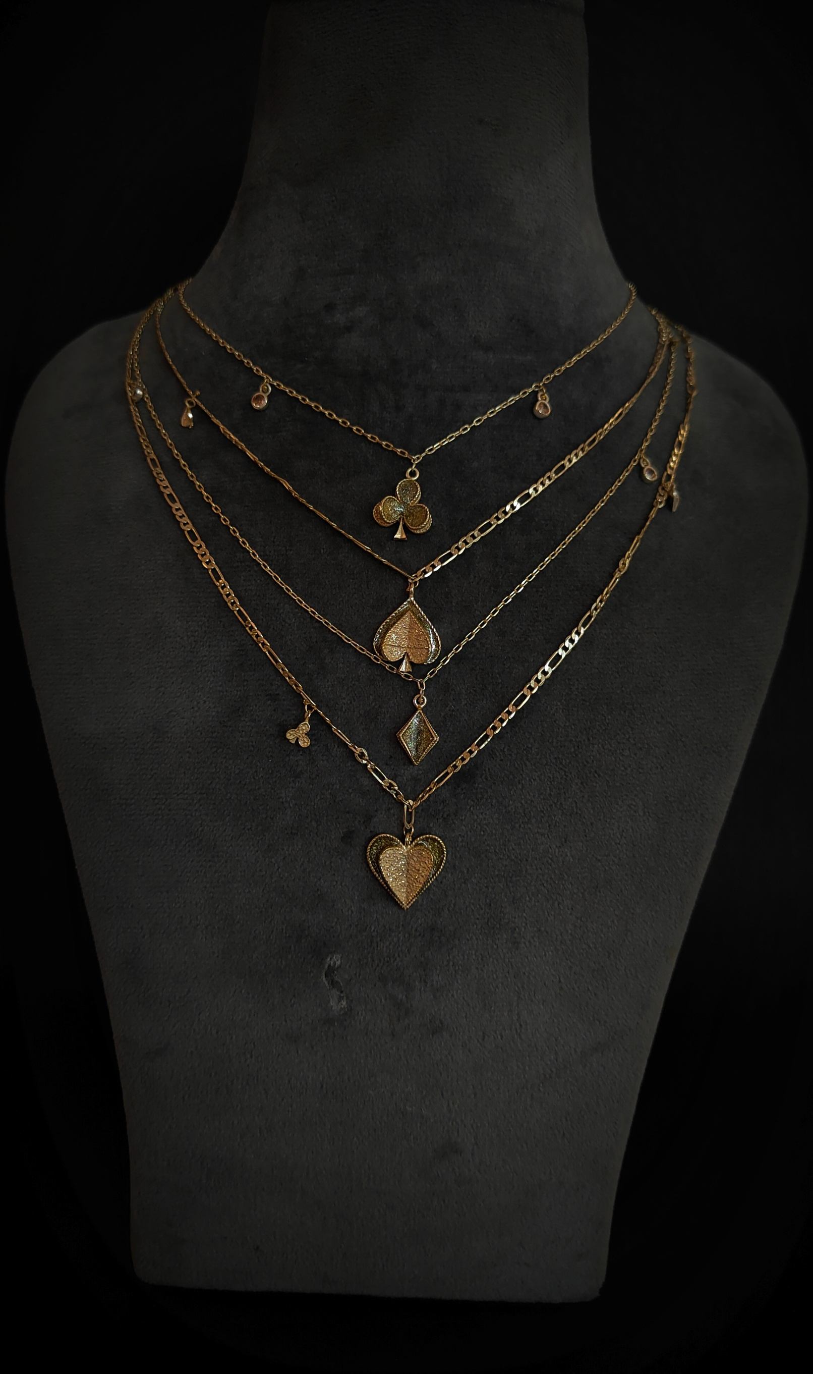 Gold Royal Deck Layered Necklace