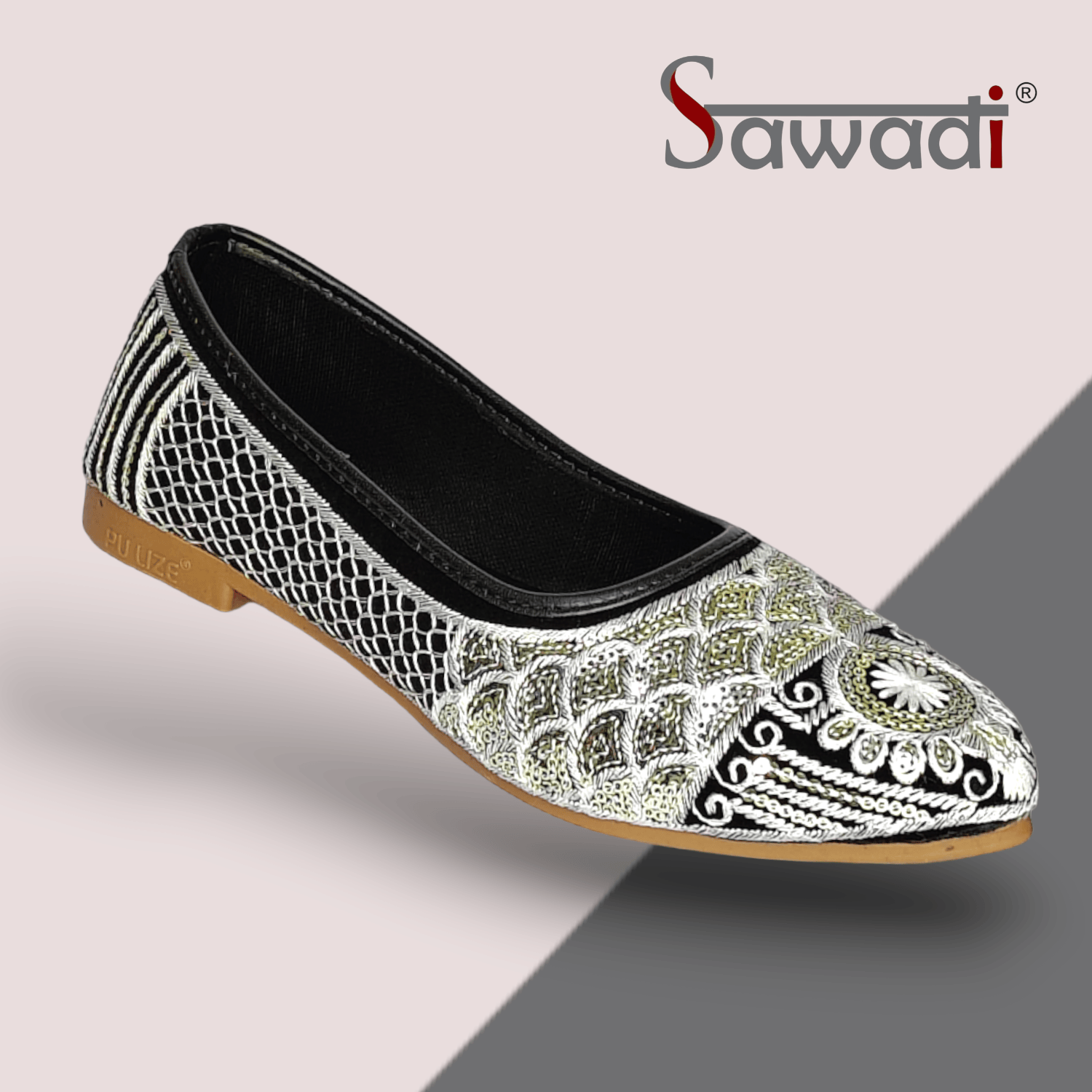 SAWADI | Embroidery bellies |Comfortable Ethnic Sandal Fashionable Bellies For Women's and Girl's undefined