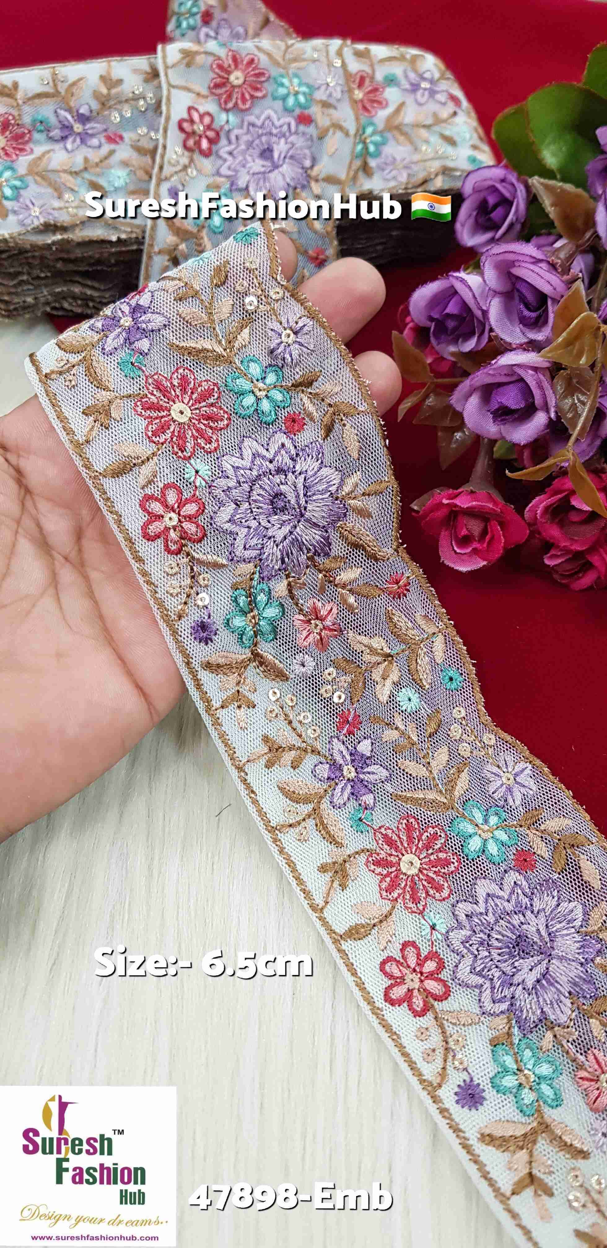 Light Grey Sophistication Multi-Color Floral Lace