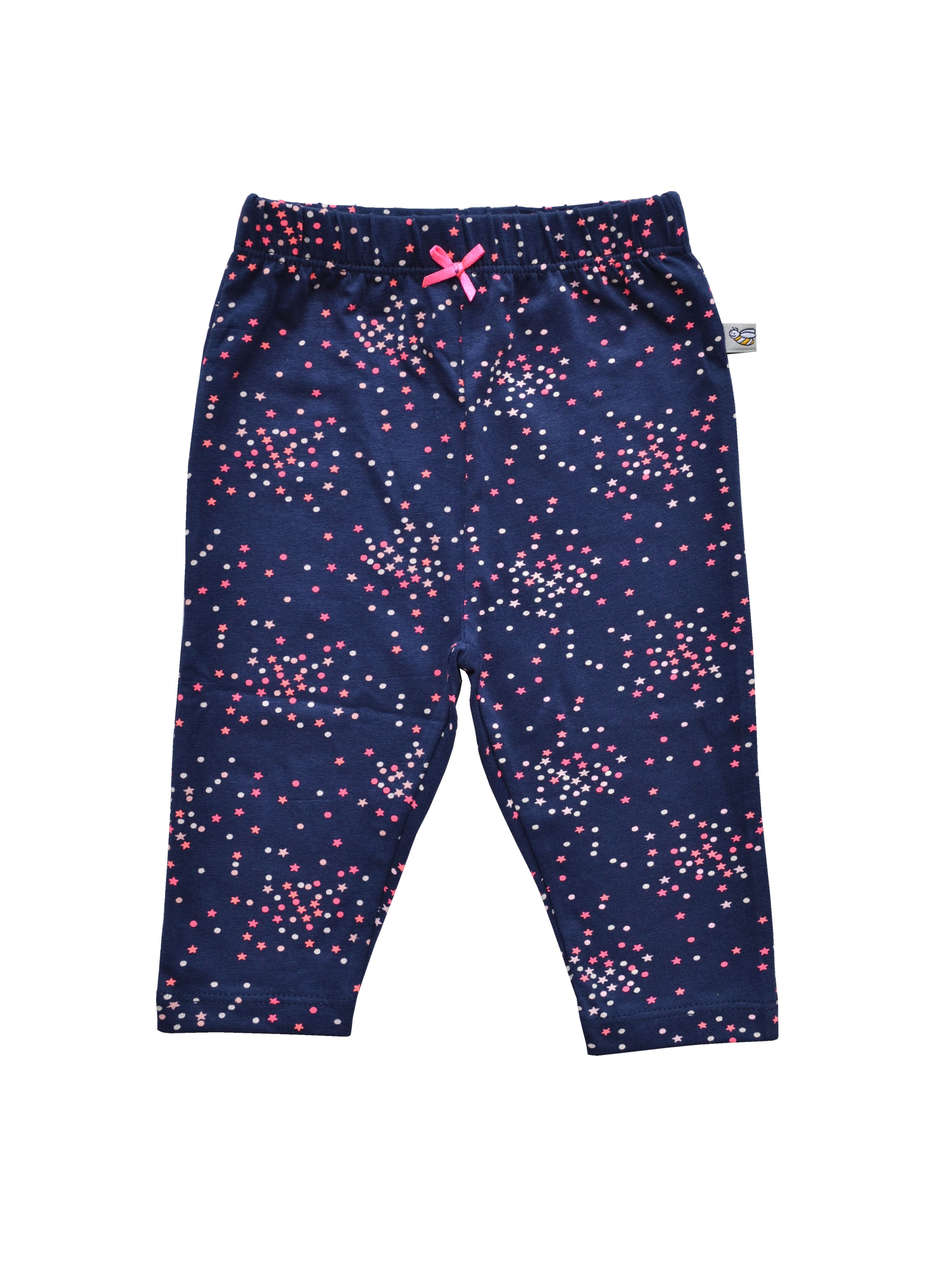 Babeez | Girls Allover Star Print On Navy Legging (95%Cotton 5%Elasthan Jersey) undefined