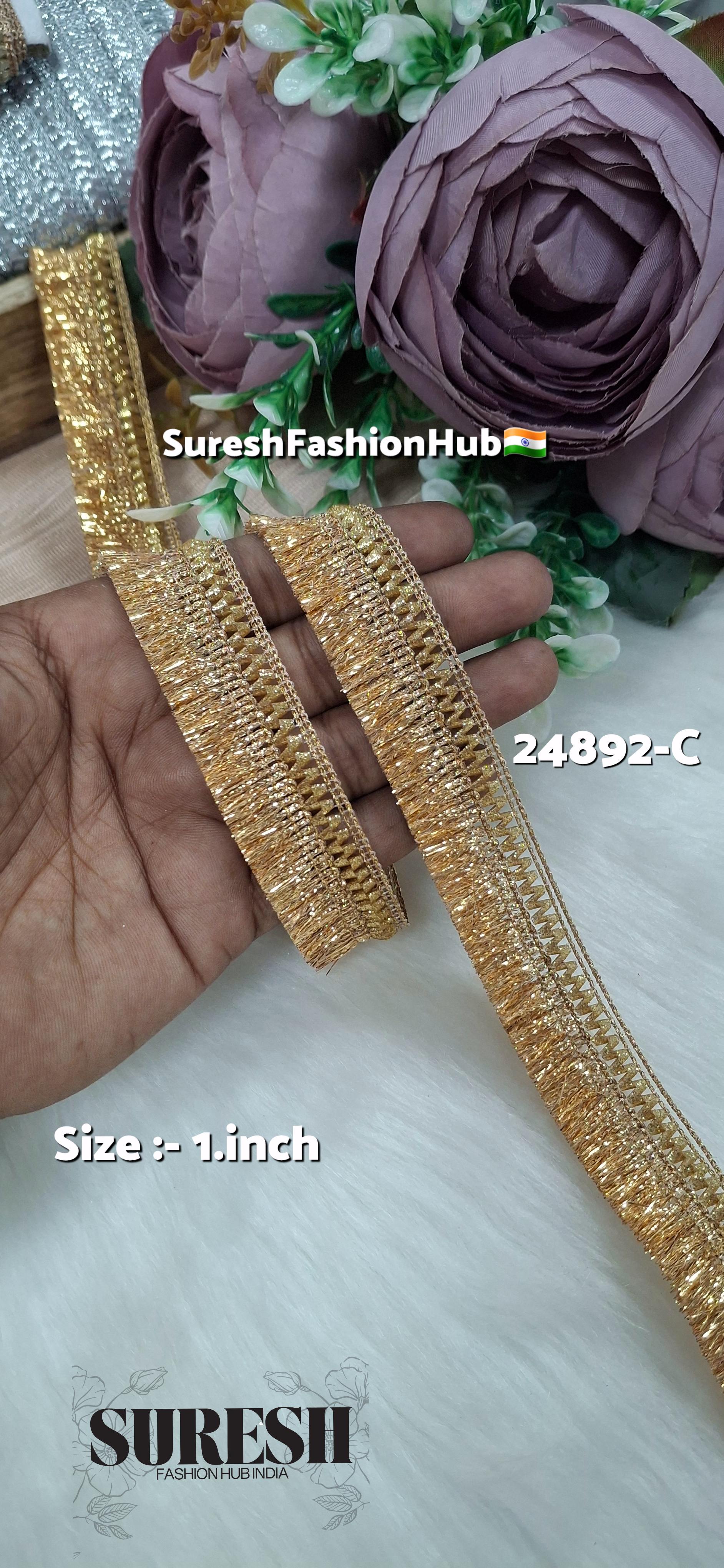 Antique Gold Badla Jhalar Lace
