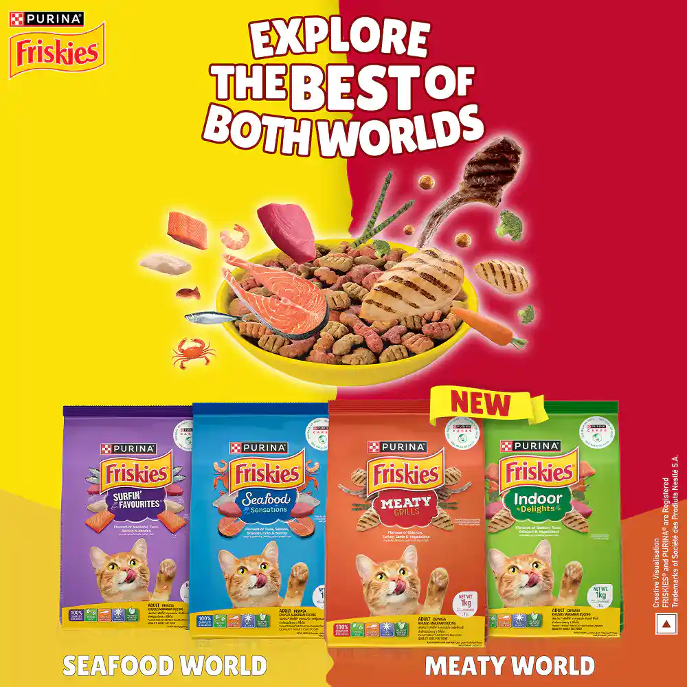 Friskies Meaty Grills Turkey Lamb and Vegetables Flavours Adult Dry Cat Food