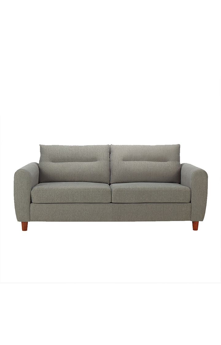 neudot Scott Sofa for Living Room |3 Persons Sofa|Premium Fabric with Cushioned Armrest | Solid Wood Frame|3 Seater in Misty Grey Color