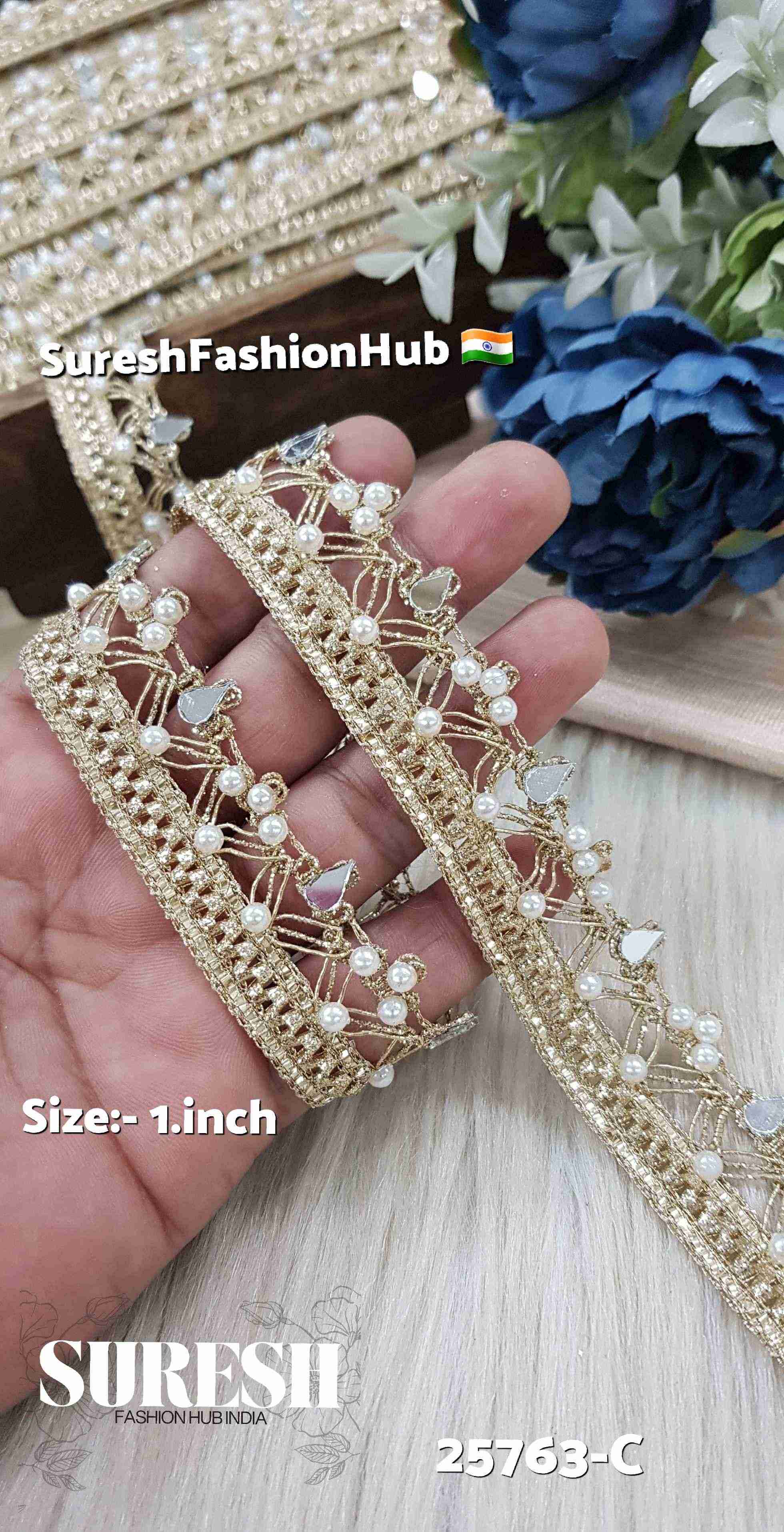 Radiant Charm Mirror & Pearl Jhalar Lace