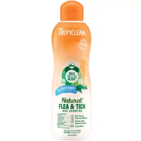 TropiClean Natural Flea and Tick Plus Soothing Shampoo