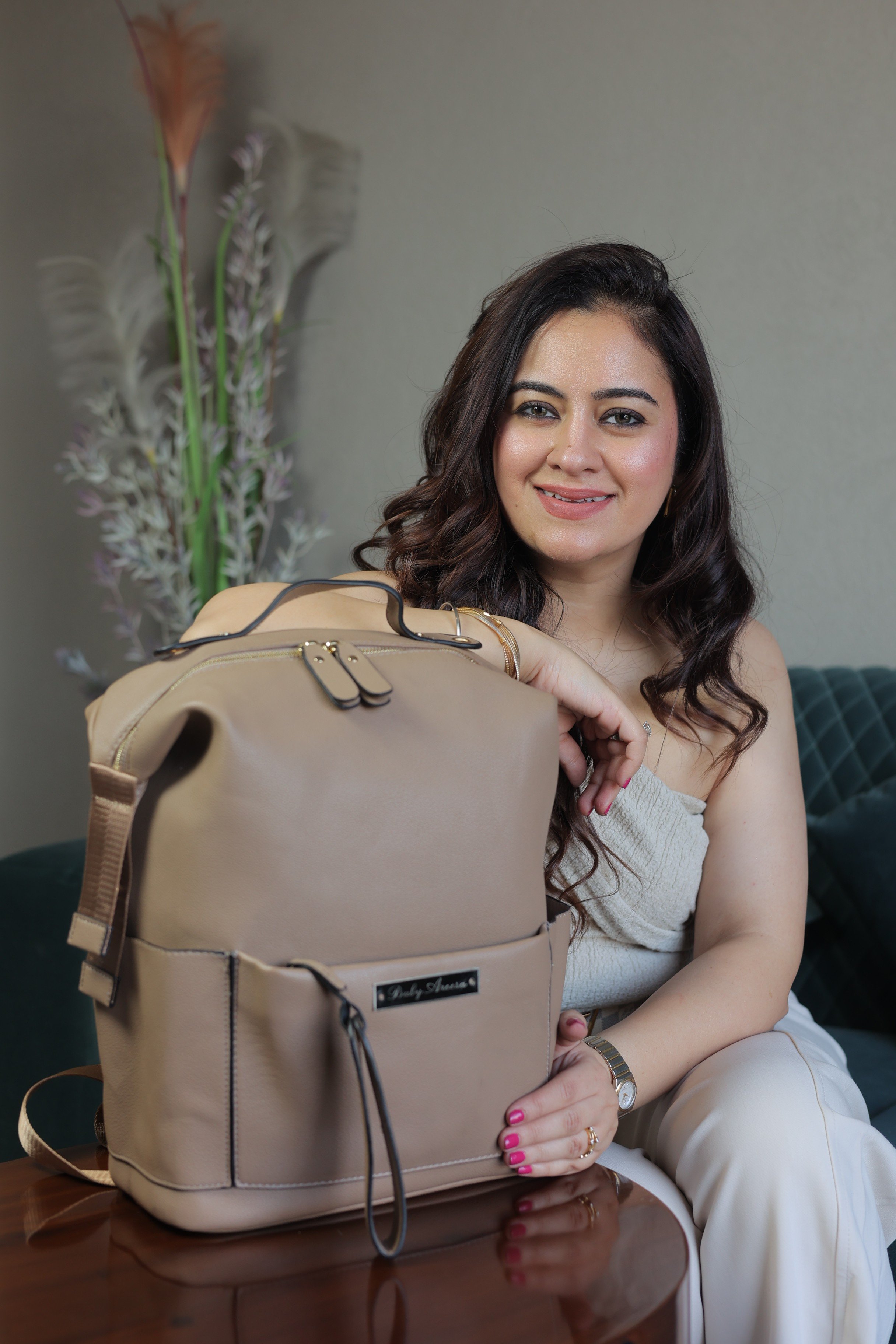 Beige Elegance Diaper Bag