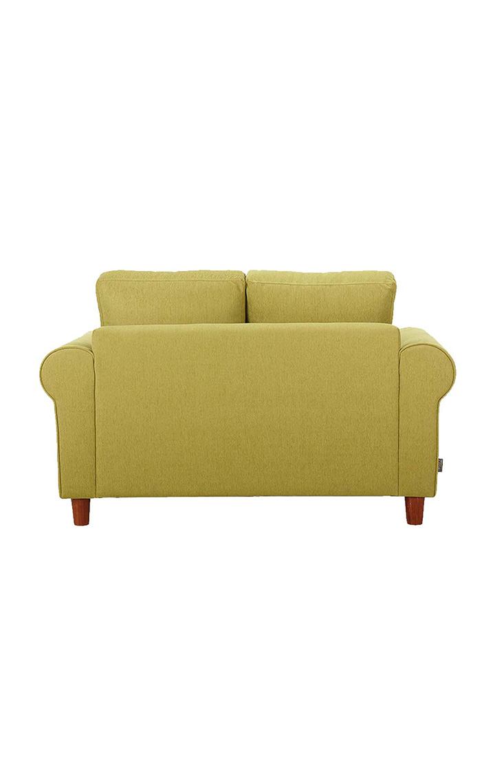 neudot Melody Sofa for Living Room |2 Persons Sofa|Premium Fabric with Padded Cushioned Armrest | Solid Wood Frame|2 Seater in Mellow Green Color