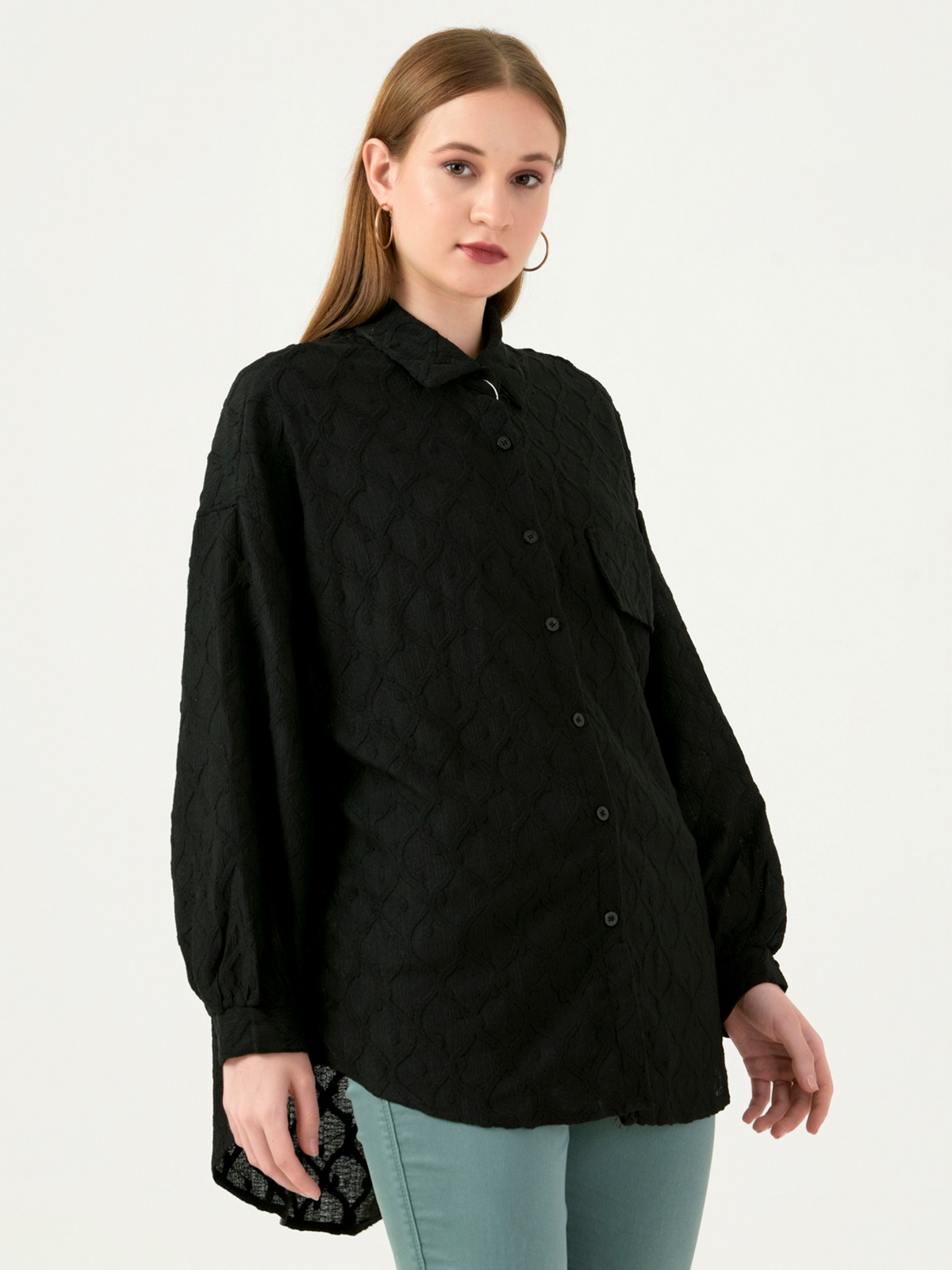Albion Women Smart Premium Navy Casual Shirt
