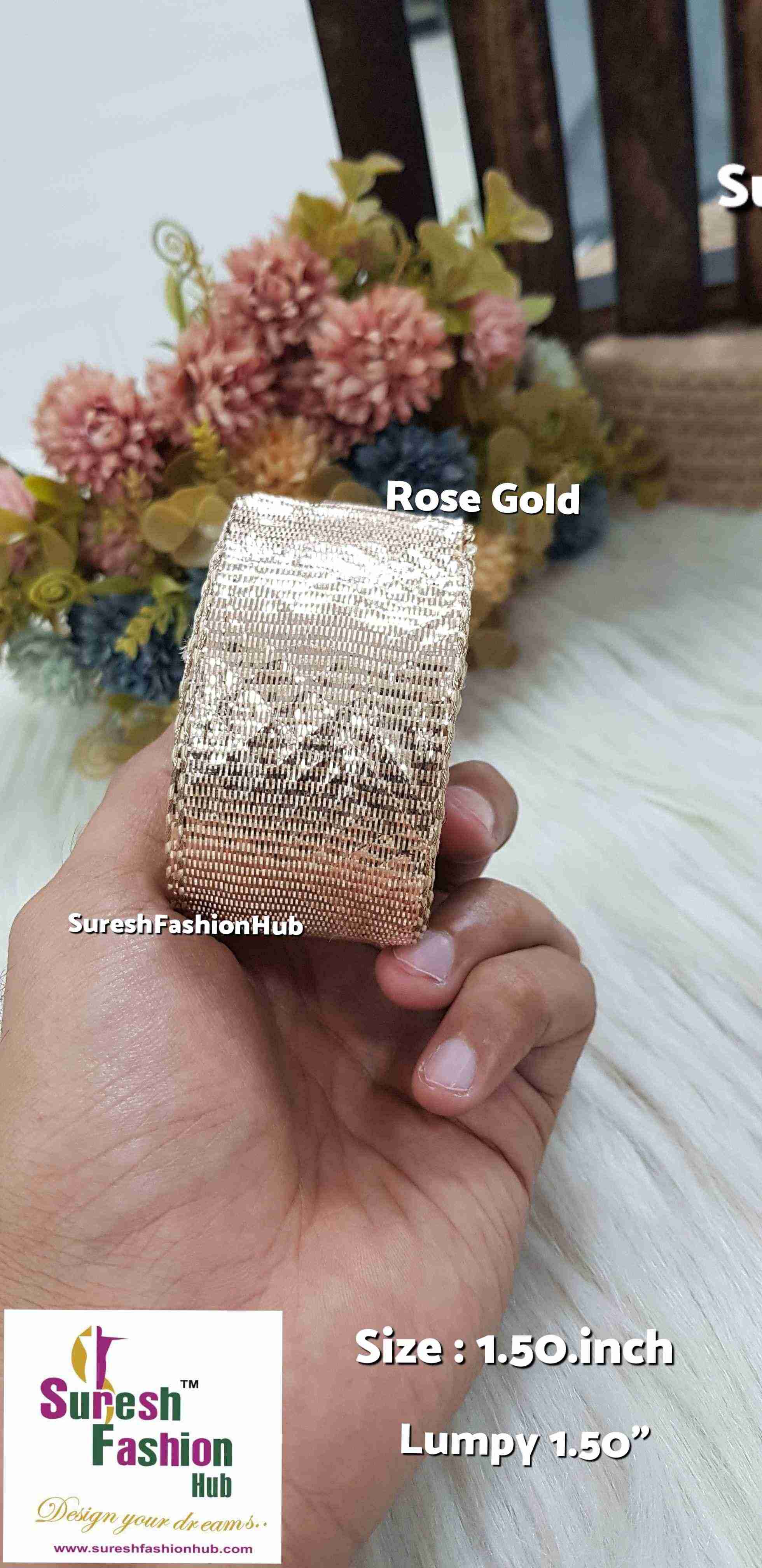 Rose Gold Lampi Gota Border 1.50'' inch