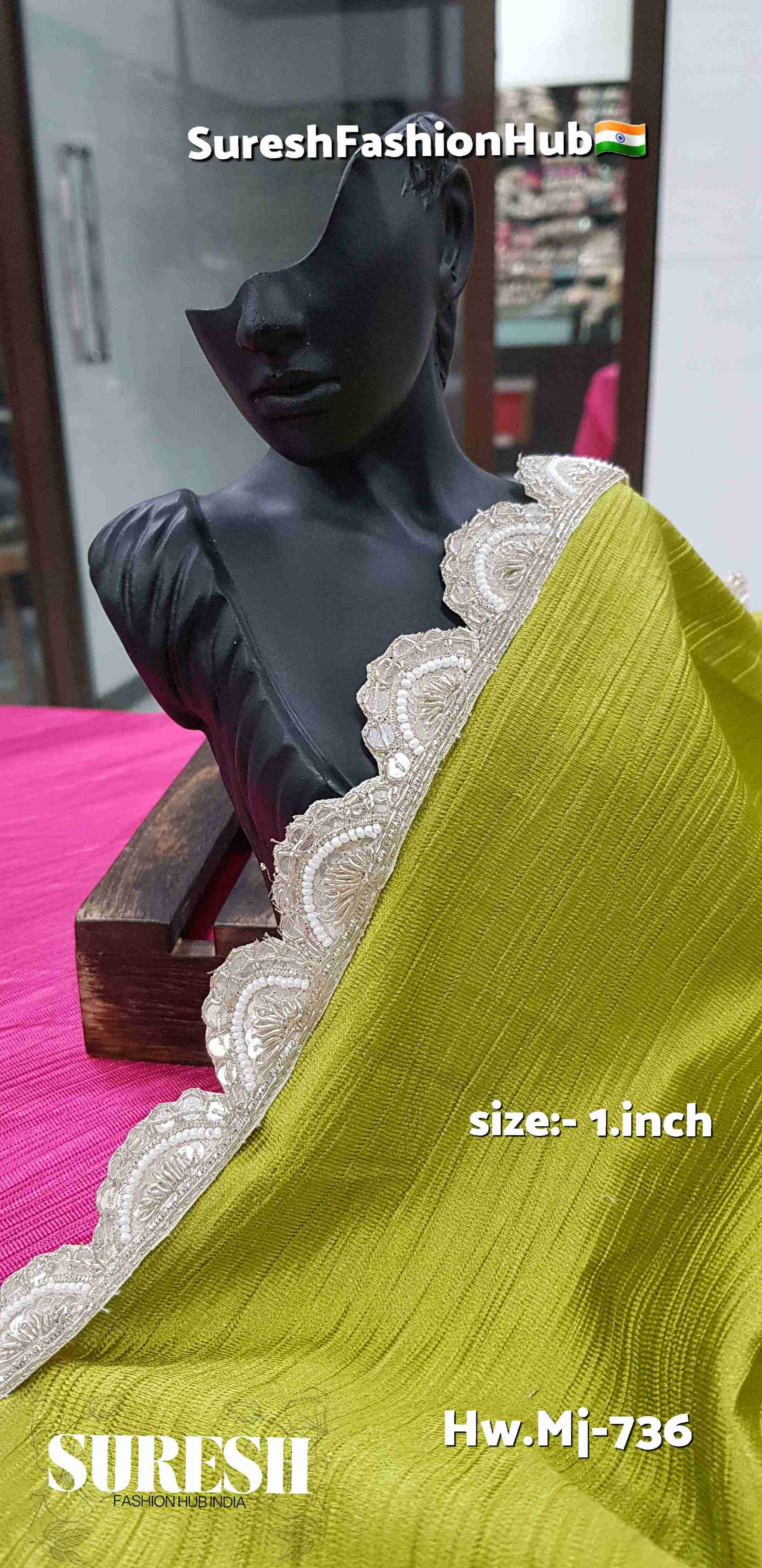Zardozi One-Side Scalloped Cutwork Lace
