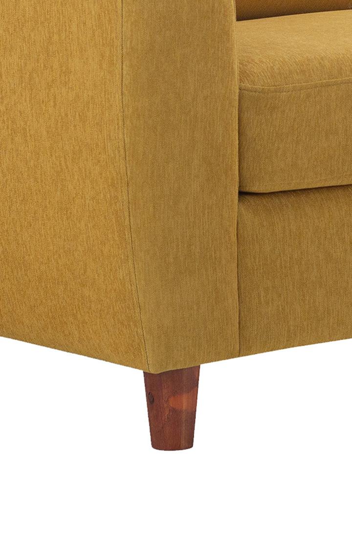 neudot Scott Sofa for Living Room |3 Persons Sofa|Premium Fabric with Cushioned Armrest | Solid Wood Frame|3 Seater in Husky Yellow Color