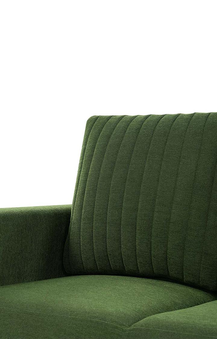 neudot Roman Sofa for Living Room |3 Persons Sofa|Premium Fabric with Cushioned Armrest | Solid Wood Frame|3 Seater in Emerald Green Color