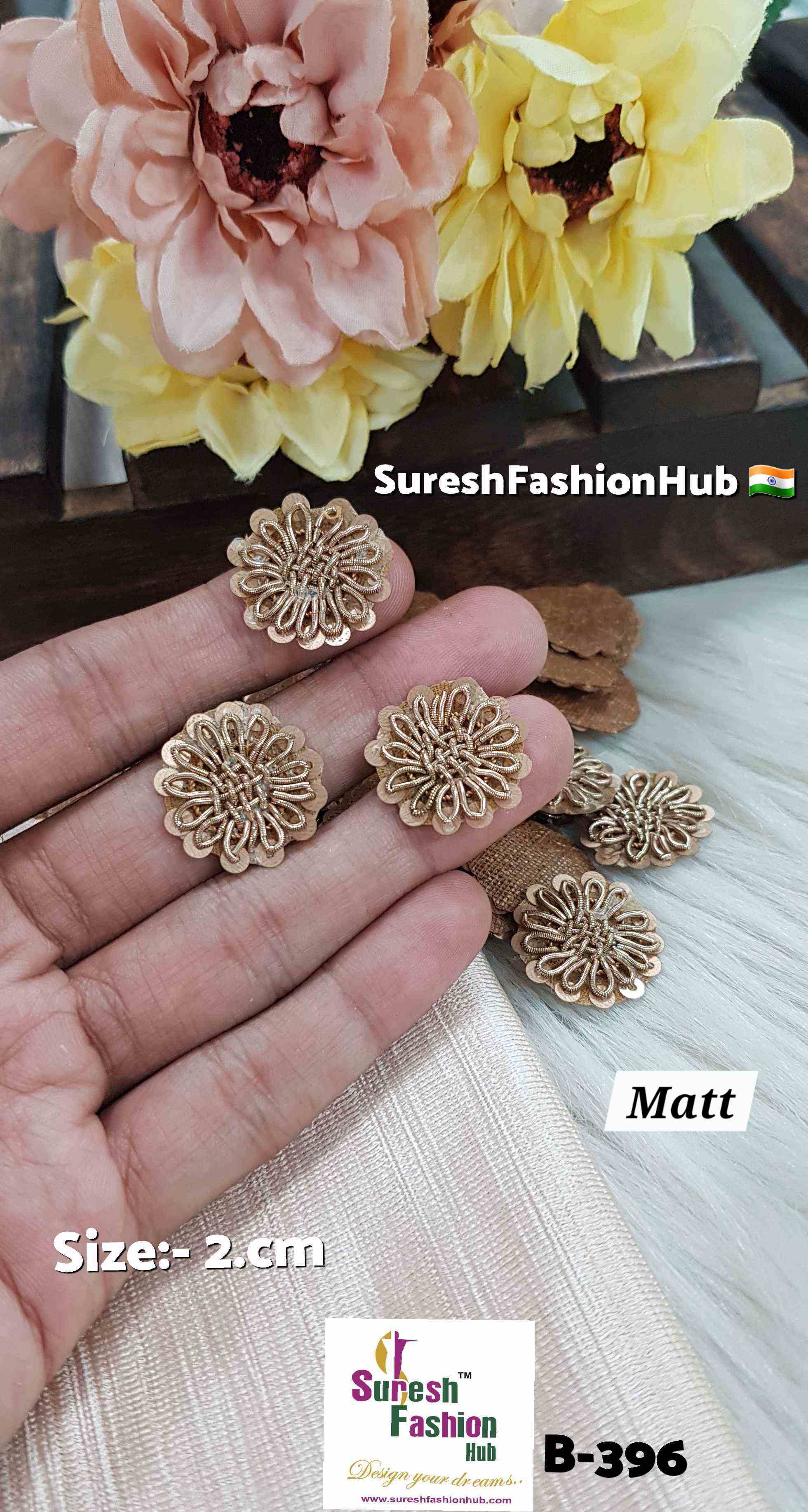 Matt Lustre Zardosi Floral Buttie