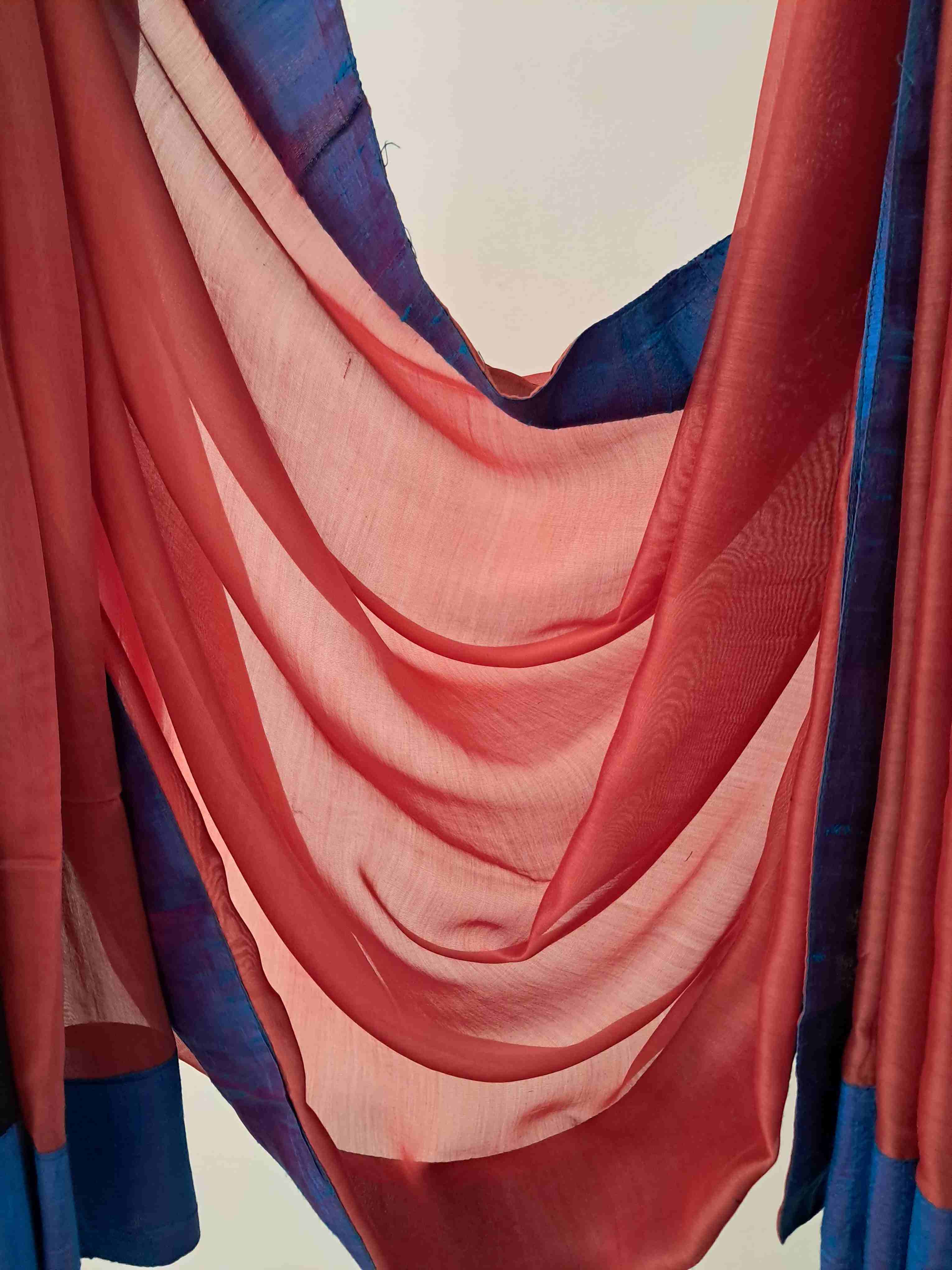 Ikat Cotton And Chanderi Silk Saree