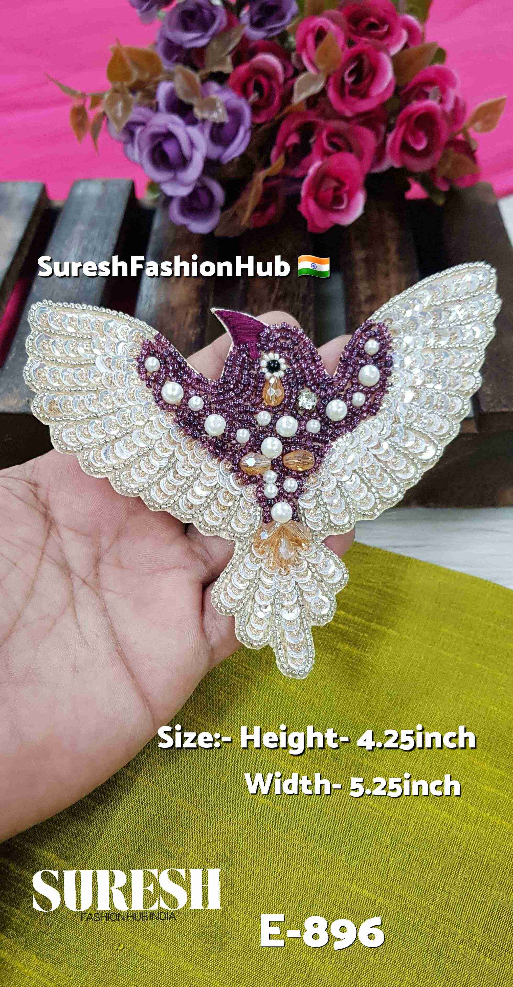 Royal Magenta Bird Patch – Magenta E-896(10)