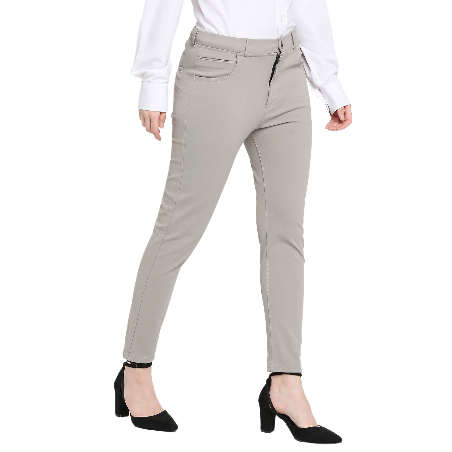 Buy Beigecoloured Anklelength Trousers Online  W for Woman