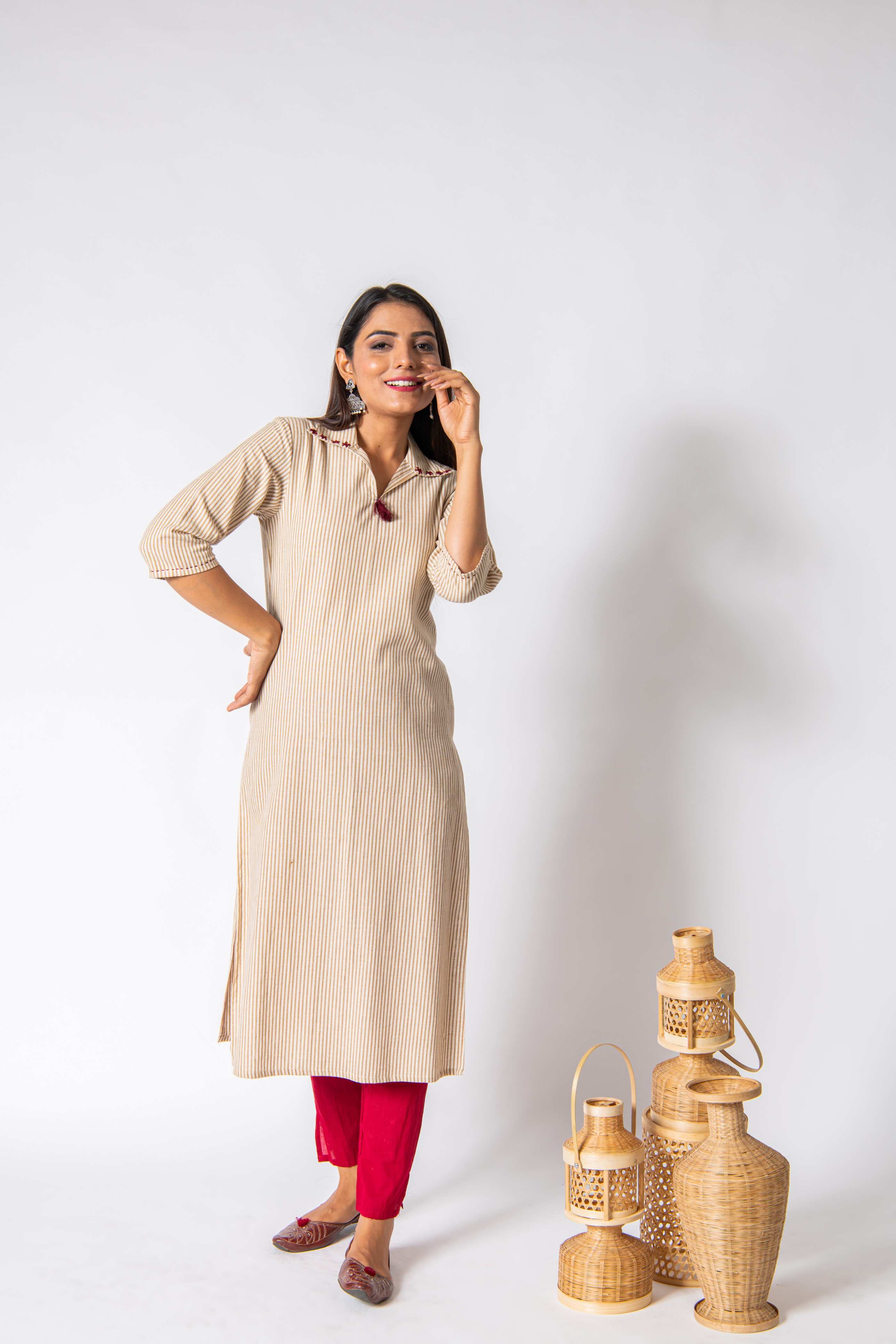 EMBLLISHED  KURTA