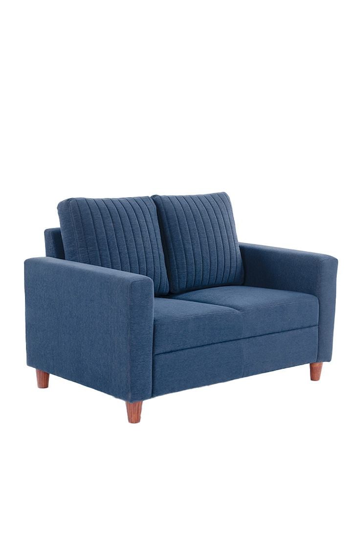 NEUDOT Roman Fabric Sofa for Living Room | 2 Seater Sofa for Drawing Room & Bedroom, Sofa for Office & Lounge - Dusky Blue