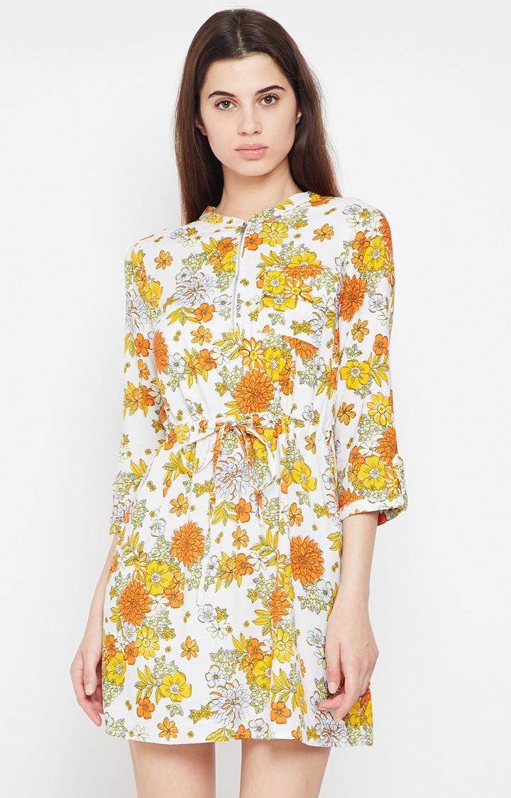 Floral Bang Glam Skater Dress