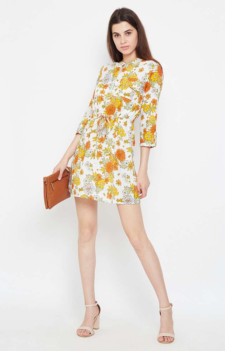Floral Bang Glam Skater Dress