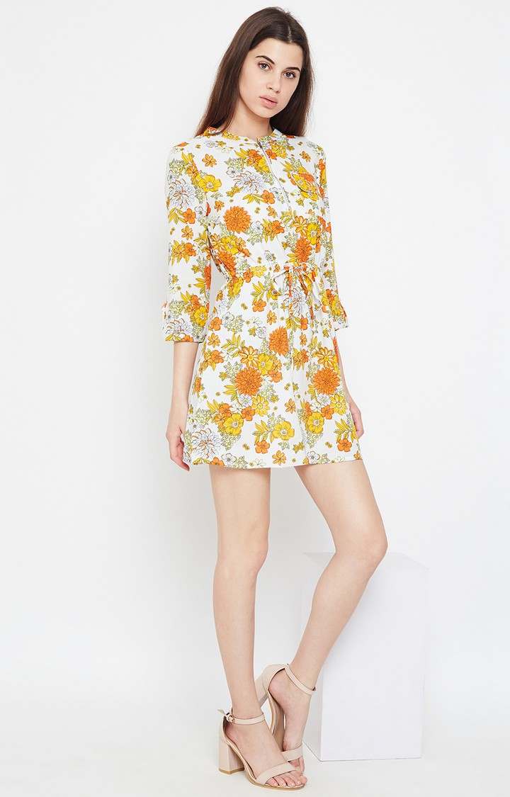 Floral Bang Glam Skater Dress