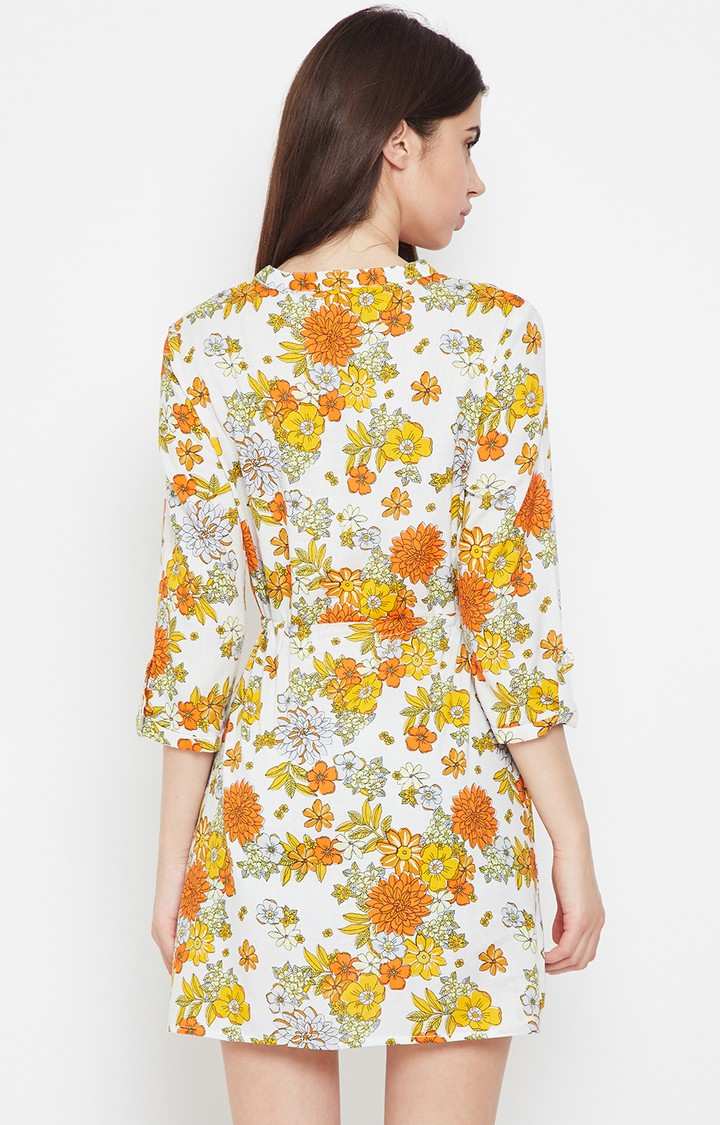 Floral Bang Glam Skater Dress