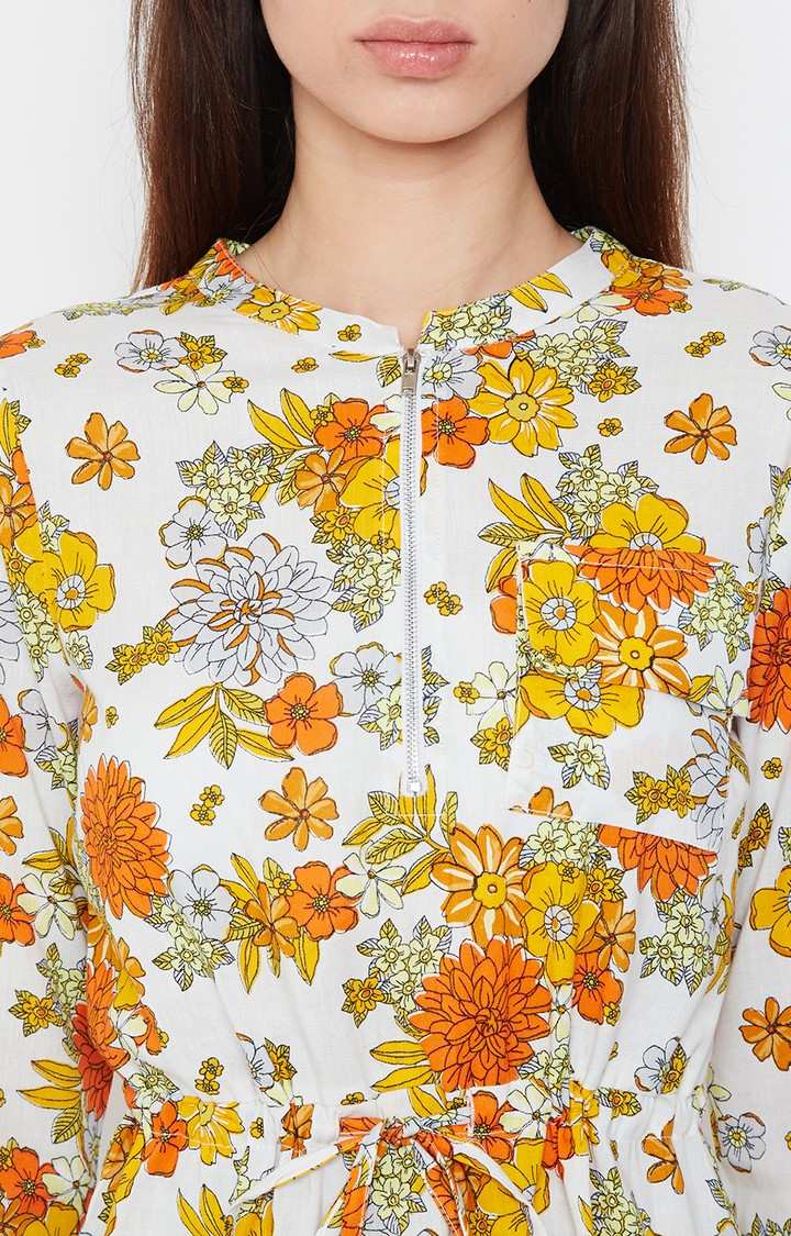 Floral Bang Glam Skater Dress