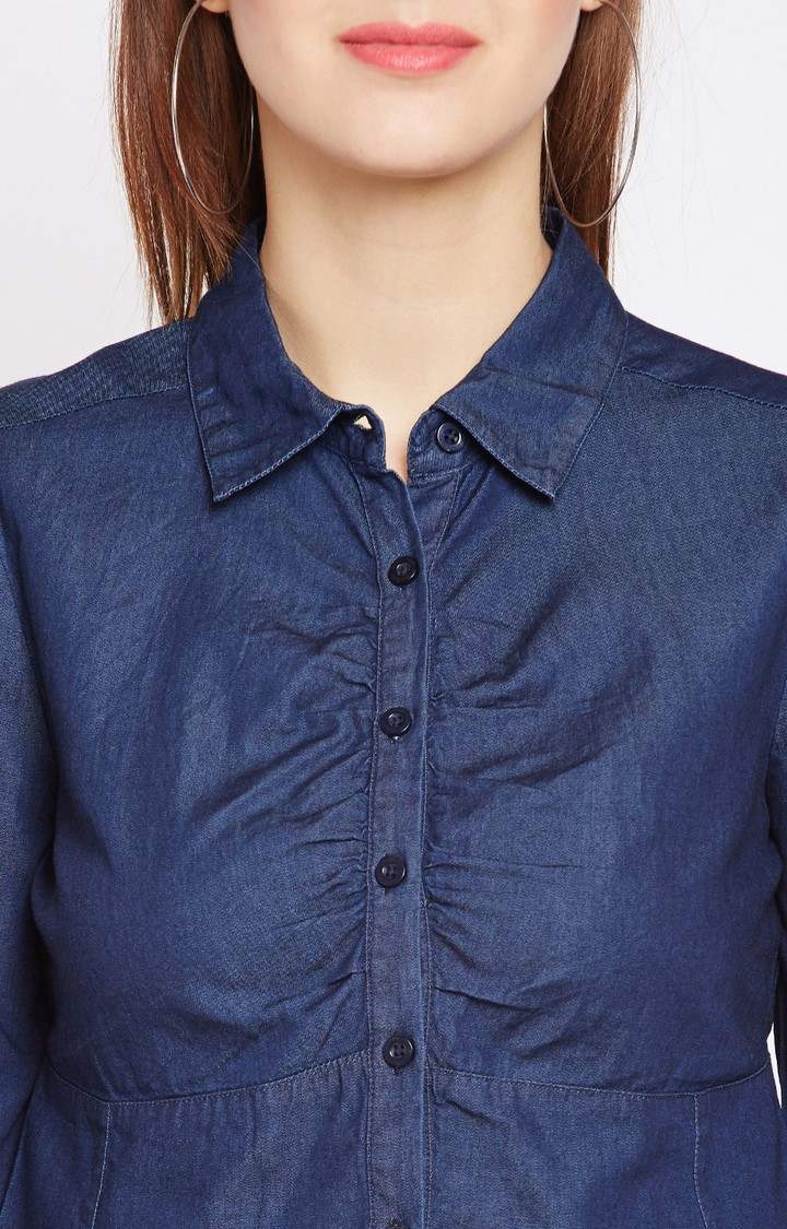 Grungy Denim Gal Fashion Shirt