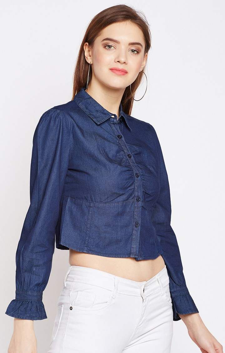 Grungy Denim Gal Fashion Shirt