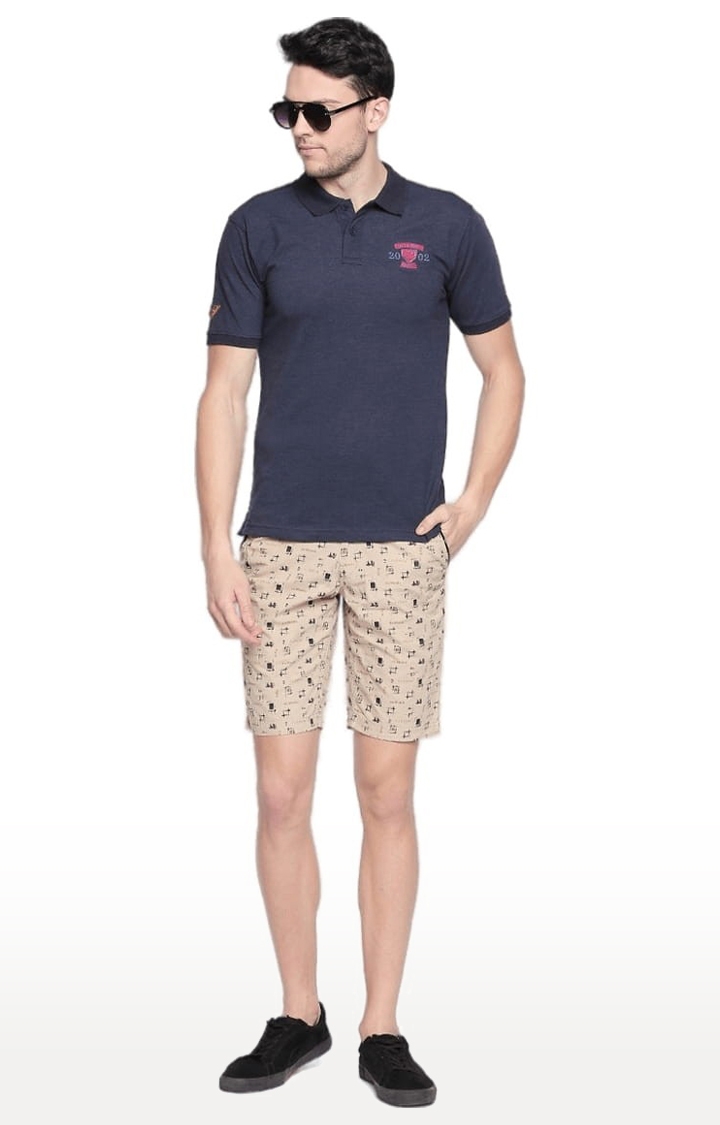 FITZ | Men's Navy Blue Cotton Solid Polo 1