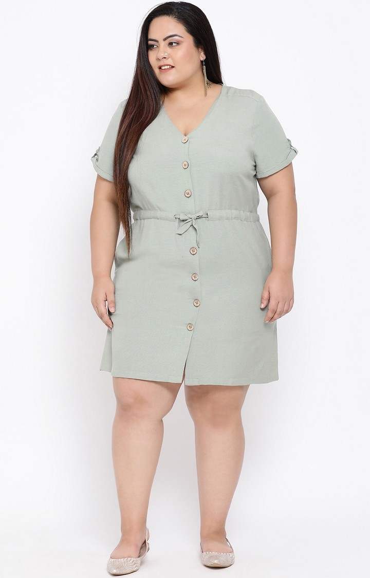 Sage Sisterhood Plus Size Shirt Dress