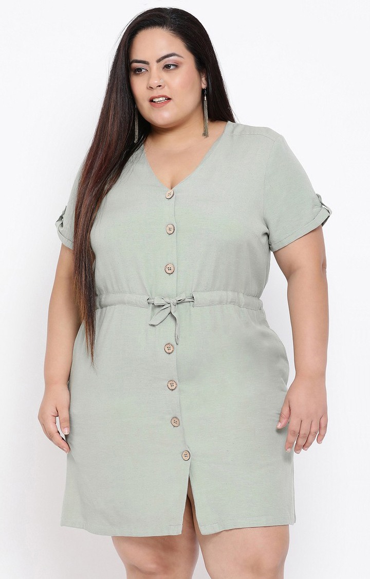 Sage Sisterhood Plus Size Shirt Dress