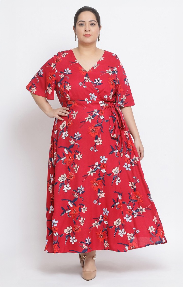 Floral Panora Maxi Plus Size Women Dress
