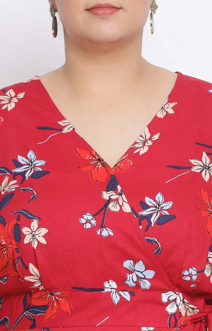 Floral Panora Maxi Plus Size Women Dress