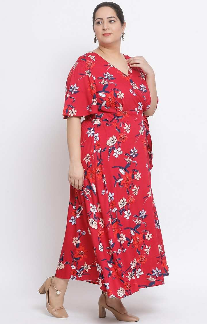 Floral Panora Maxi Plus Size Women Dress