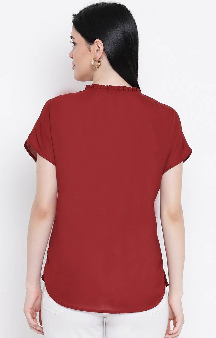 Maroon Daisy Women Top