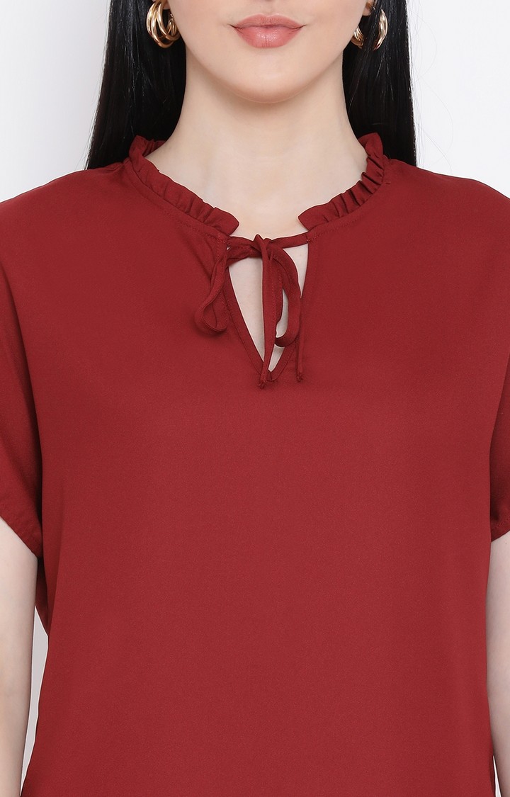 Maroon Daisy Women Top