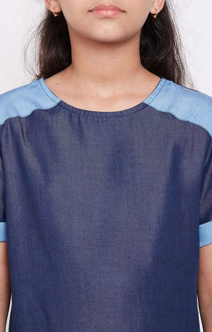 Sia Denim Duo Faux Skater Girl Dress