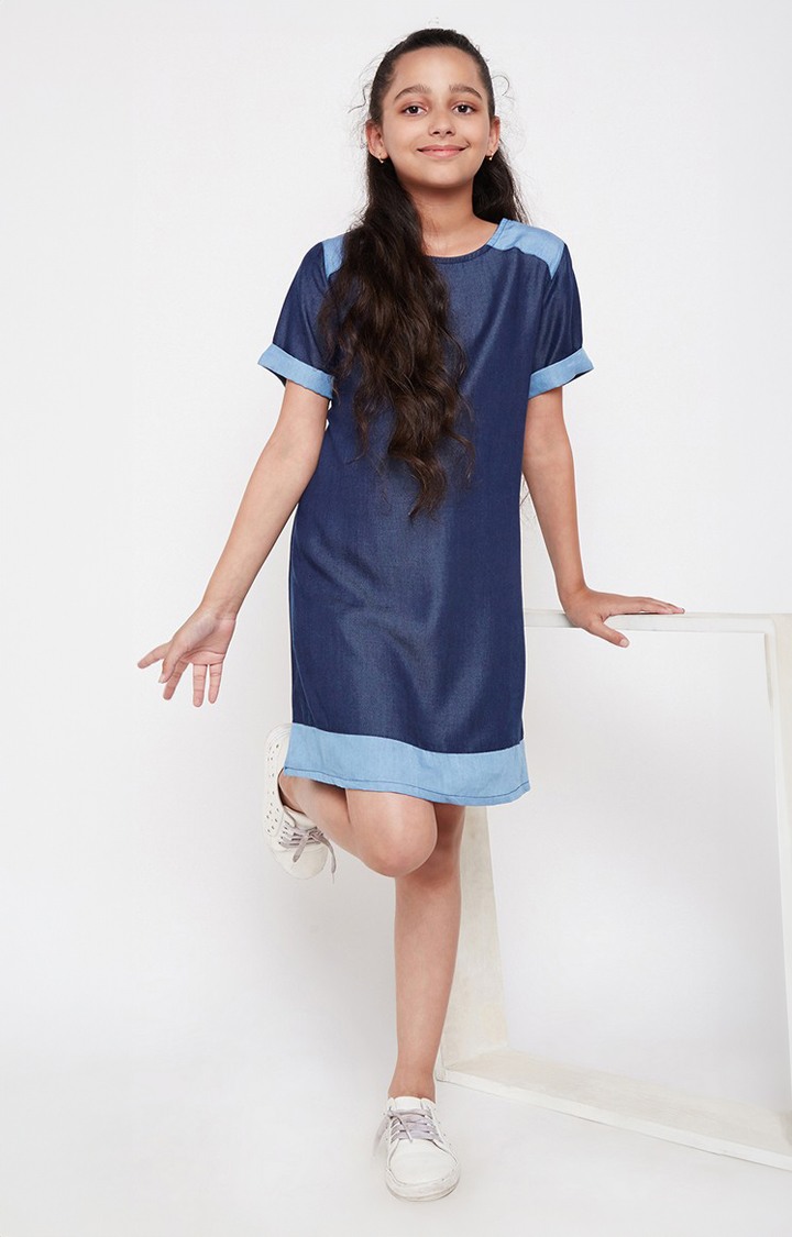 oxolloxo | Sia Denim Duo Faux Skater Girl Dress