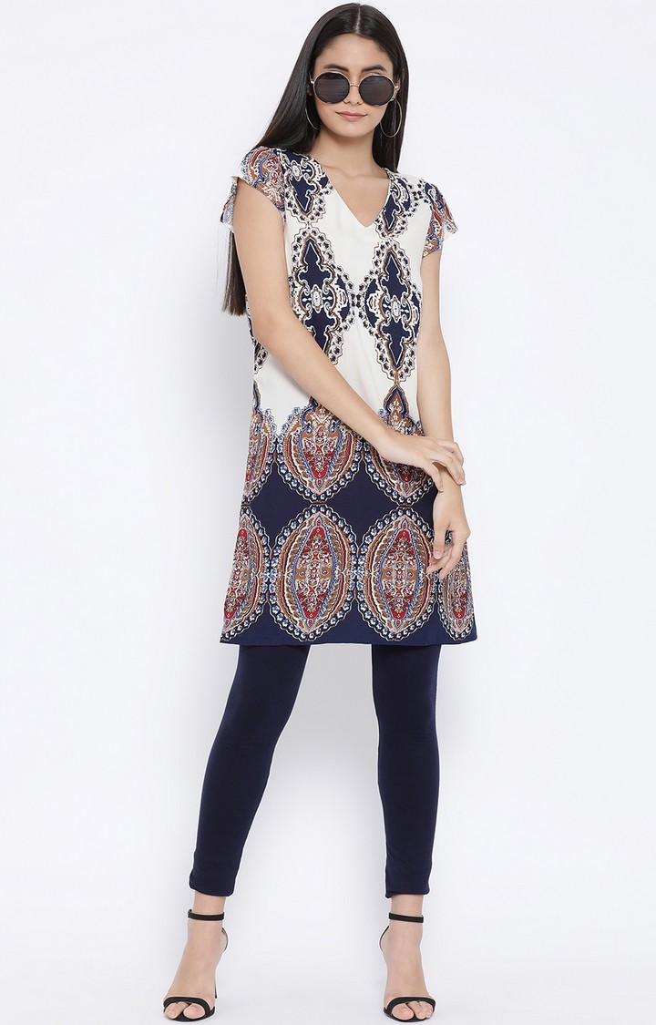 Modern Scarf Graphic Tunic