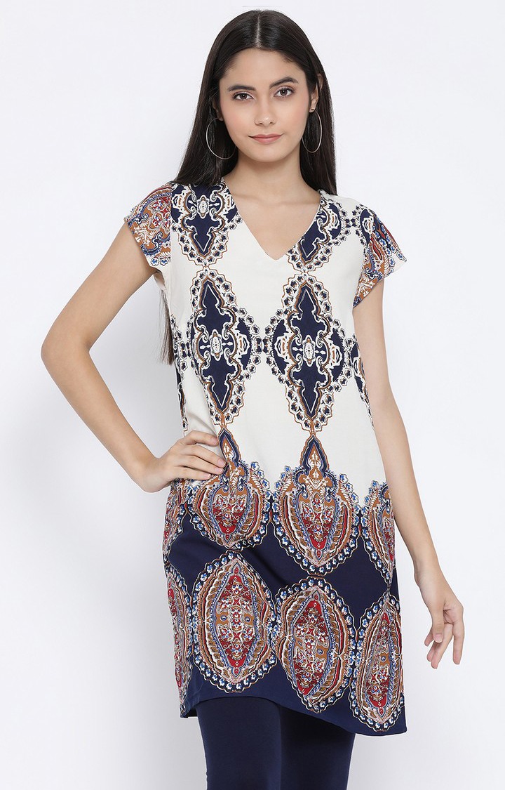 Modern Scarf Graphic Tunic