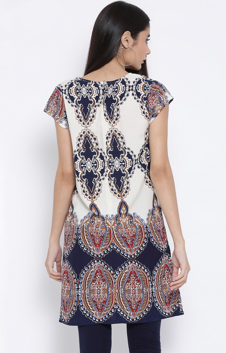 Modern Scarf Graphic Tunic